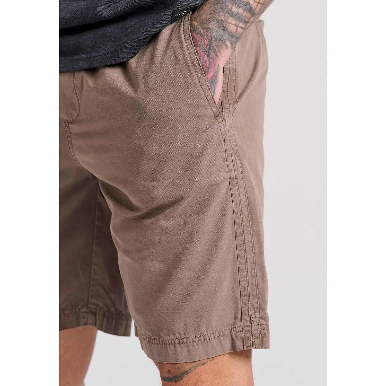 FUNKY BUDDHA Ανδρική Garment Dyed Chino Βερμούδα FBM009-013-03