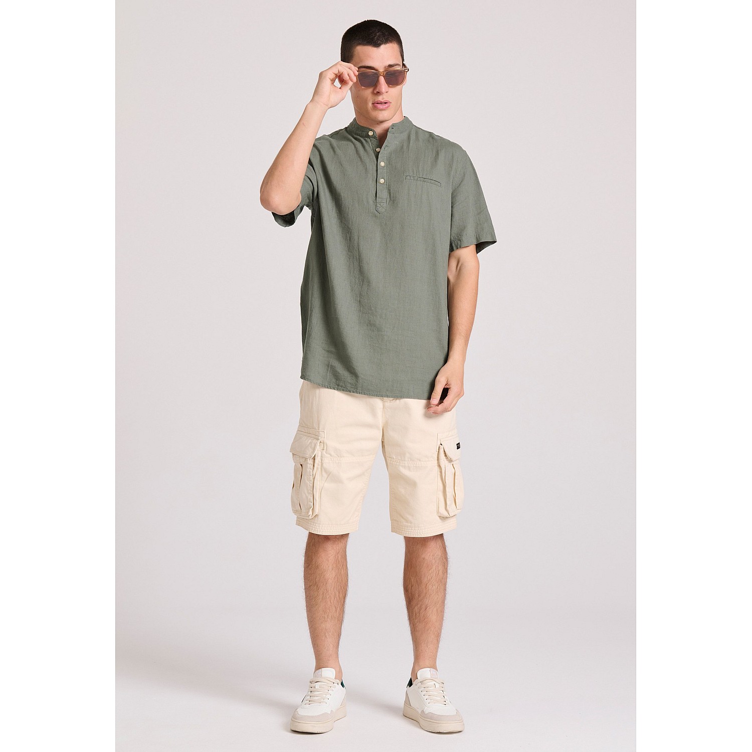 FUNKY BUDDHA Ανδρική Comfort Fit Cargo Βερμούδα FBM009-031-03