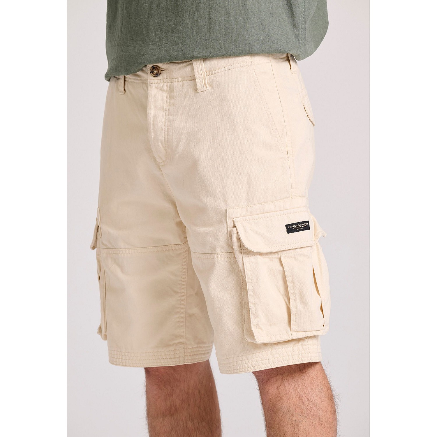 FUNKY BUDDHA Ανδρική Comfort Fit Cargo Βερμούδα FBM009-031-03