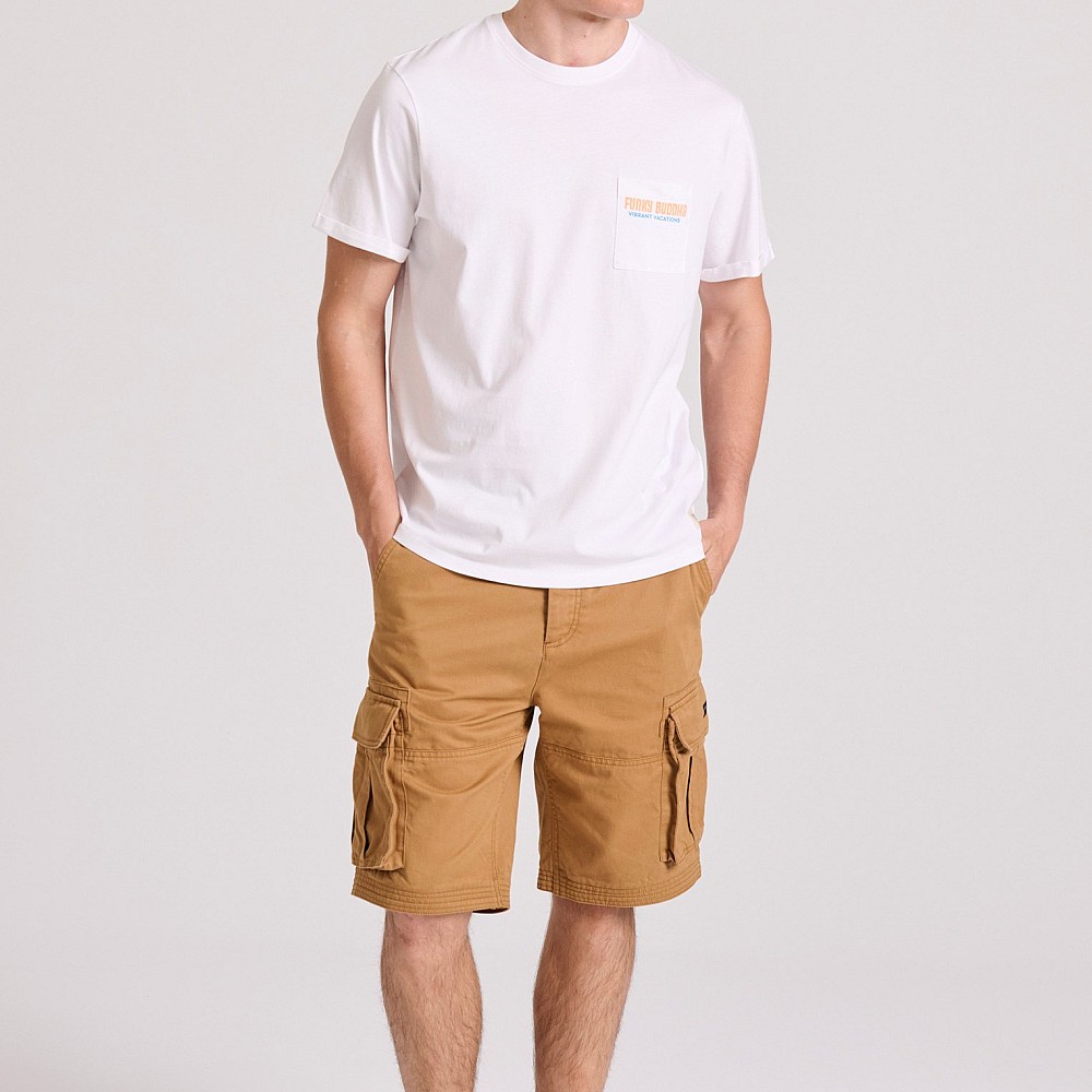 FUNKY BUDDHA Ανδρική Comfort Fit Cargo Βερμούδα FBM009-031-03