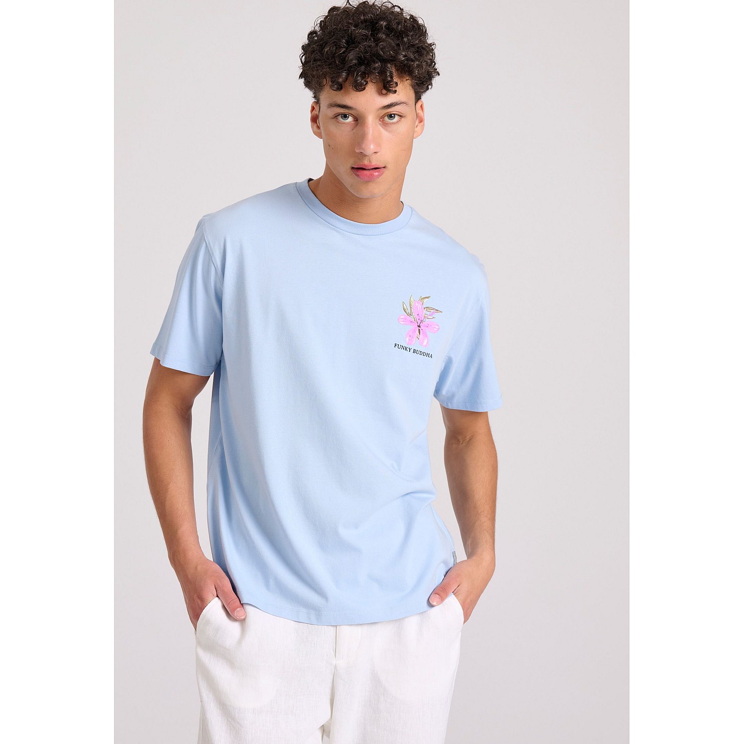 FUNKY BUDDHA Ανδρικό Relaxed Fit T-Shirt FBM009-055-04