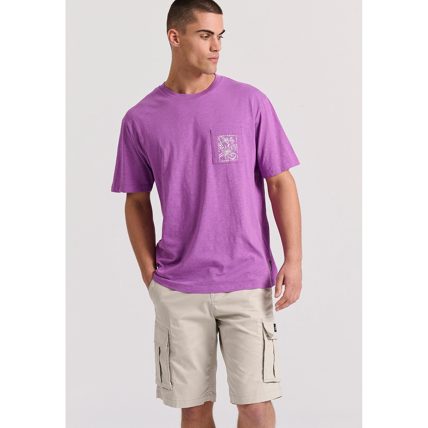 FUNKY BUDDHA Ανδρικό Relaxed Fit T-Shirt FBM009-066-04