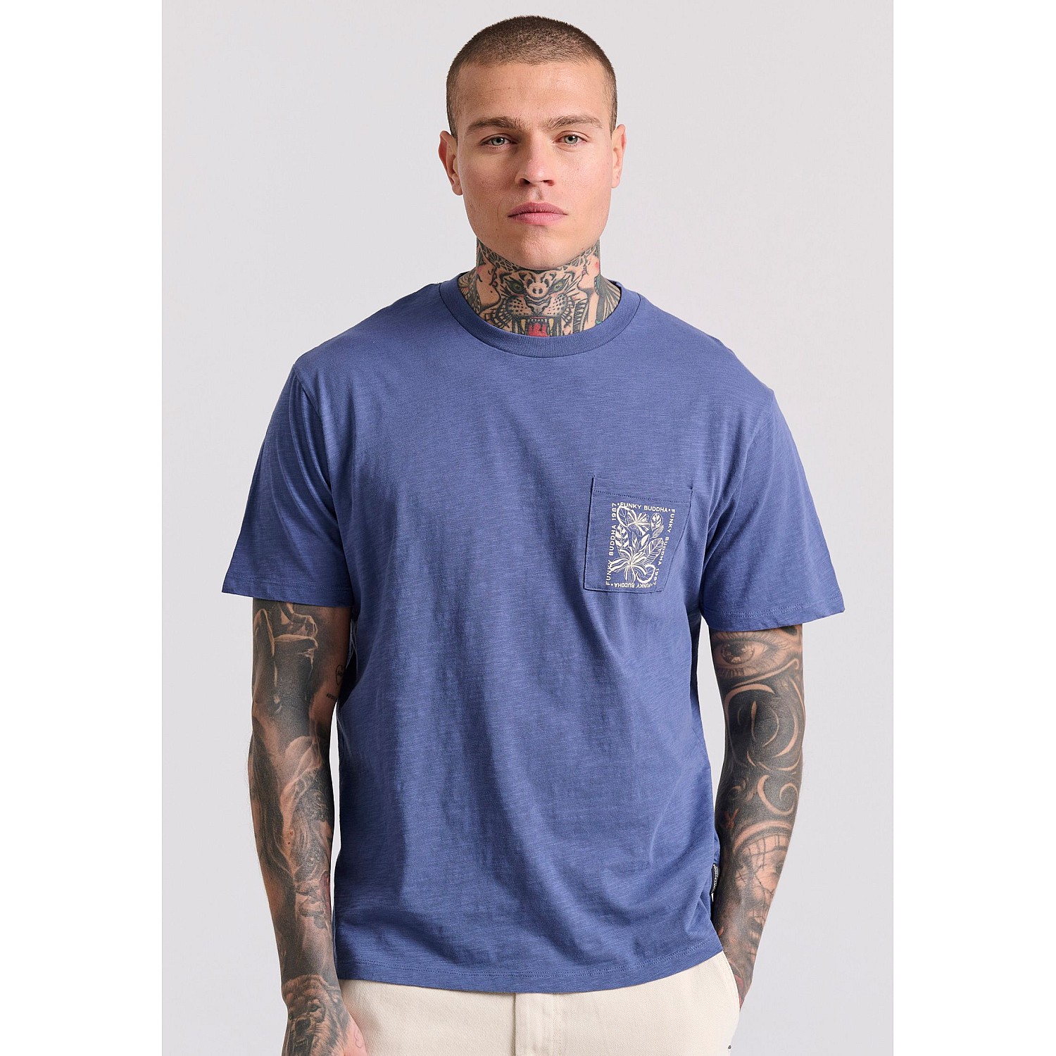 FUNKY BUDDHA Ανδρικό Relaxed Fit T-Shirt FBM009-066-04