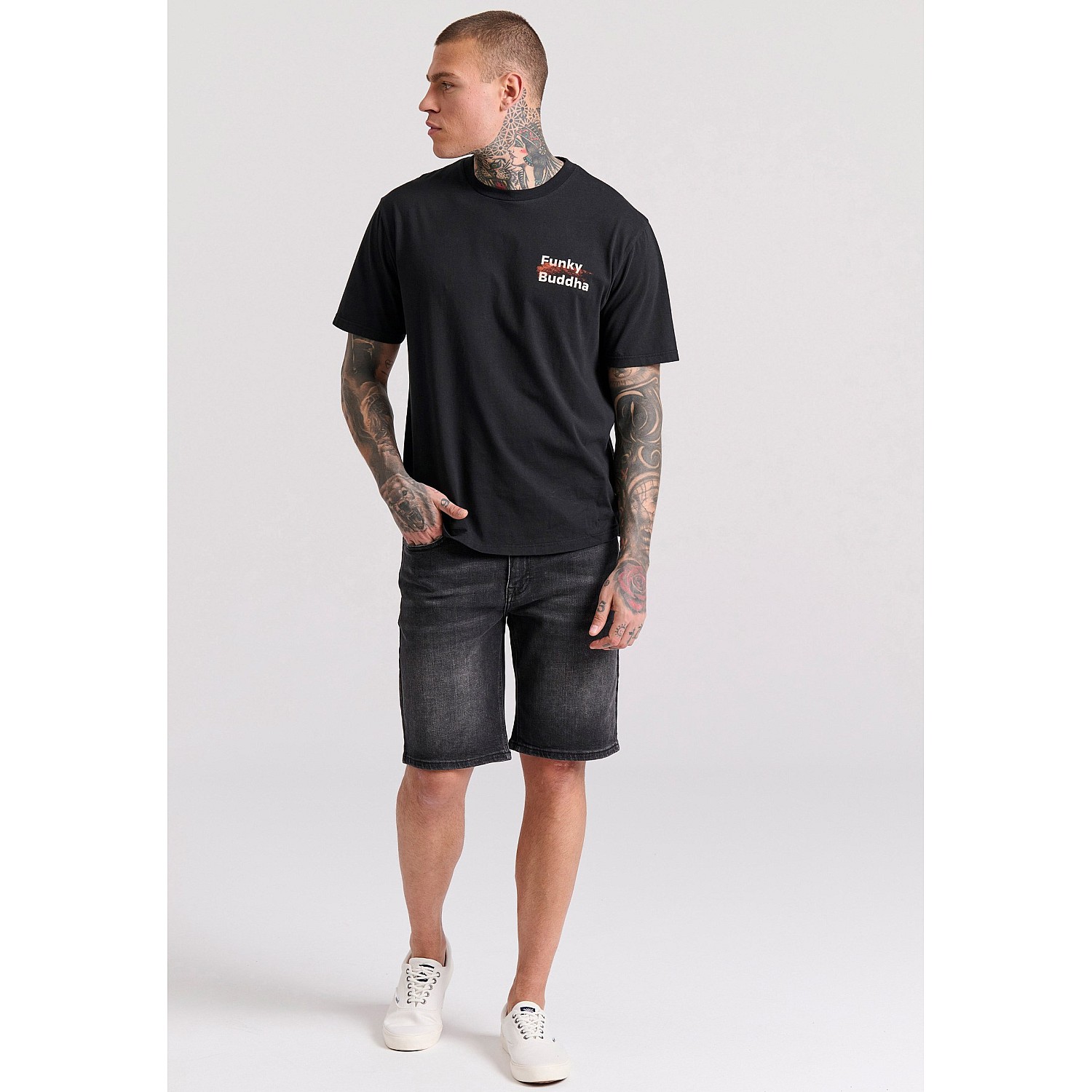 FUNKY BUDDHA Ανδρική Τζιν Βερμούδα FBM009-071-03