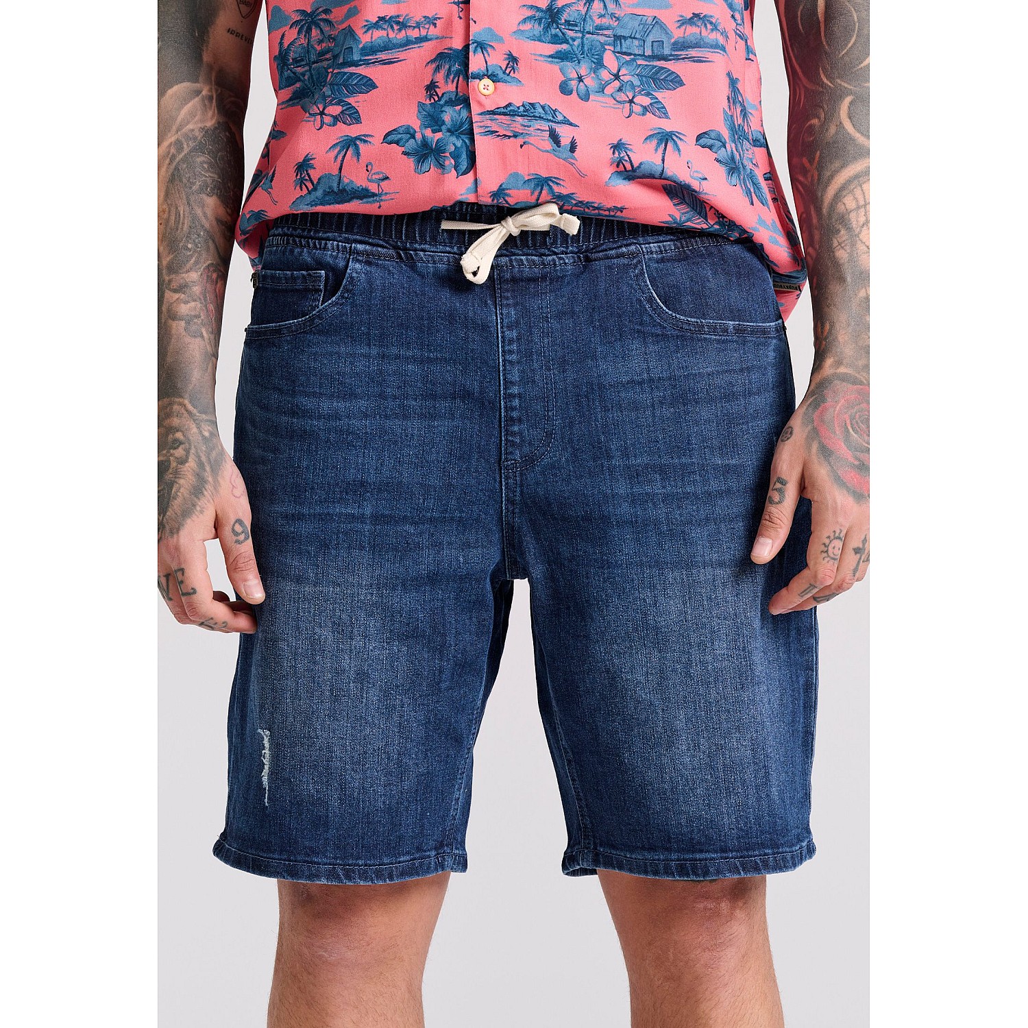 FUNKY BUDDHA Ανδρική Τζιν Βερμούδα FBM009-077-03