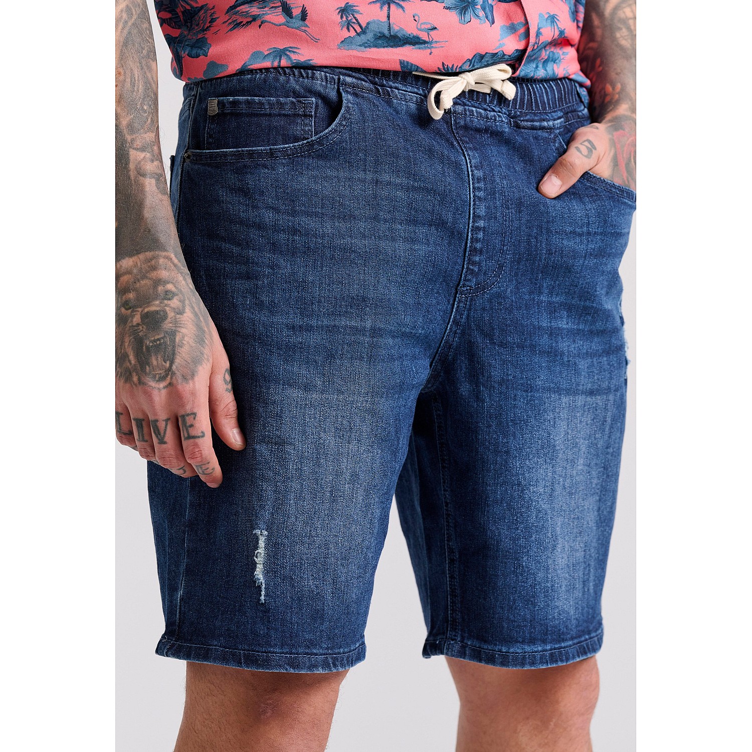 FUNKY BUDDHA Ανδρική Τζιν Βερμούδα FBM009-077-03