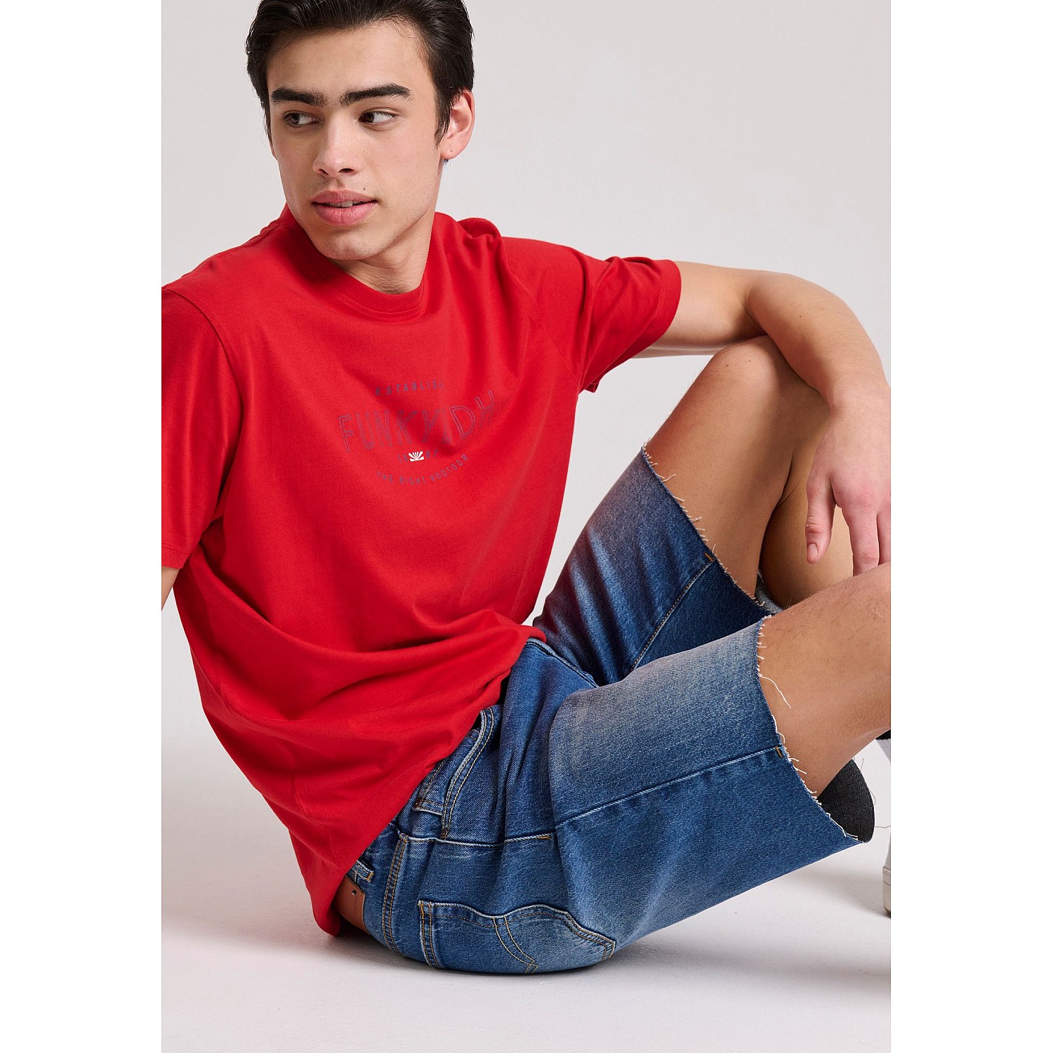 FUNKY BUDDHA Ανδρική Comfort Fit Τζιν Βερμούδα FBM009-085-03
