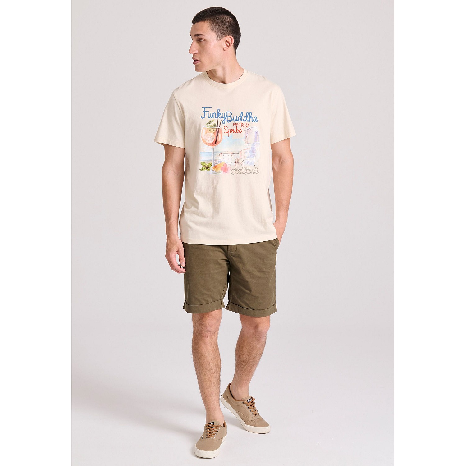 FUNKY BUDDHA Ανδρικό T-Shirt FBM009-086-04