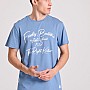 FUNKY BUDDHA Ανδρικό T-Shirt Με Branded Retro Τύπωμα FBM009-097