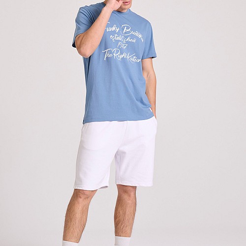 FUNKY BUDDHA Ανδρικό T-Shirt Με Branded Retro Τύπωμα FBM009-097