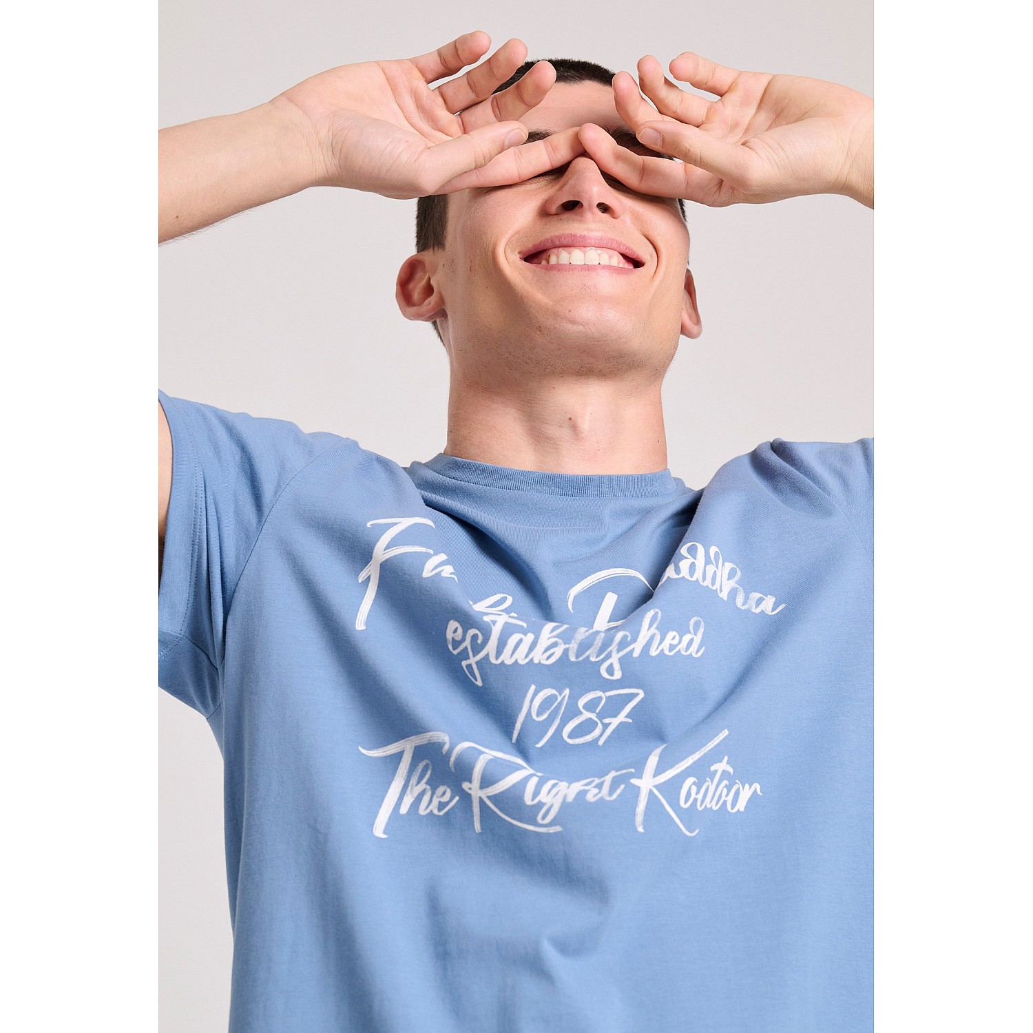 FUNKY BUDDHA Ανδρικό T-Shirt Με Branded Retro Τύπωμα FBM009-097