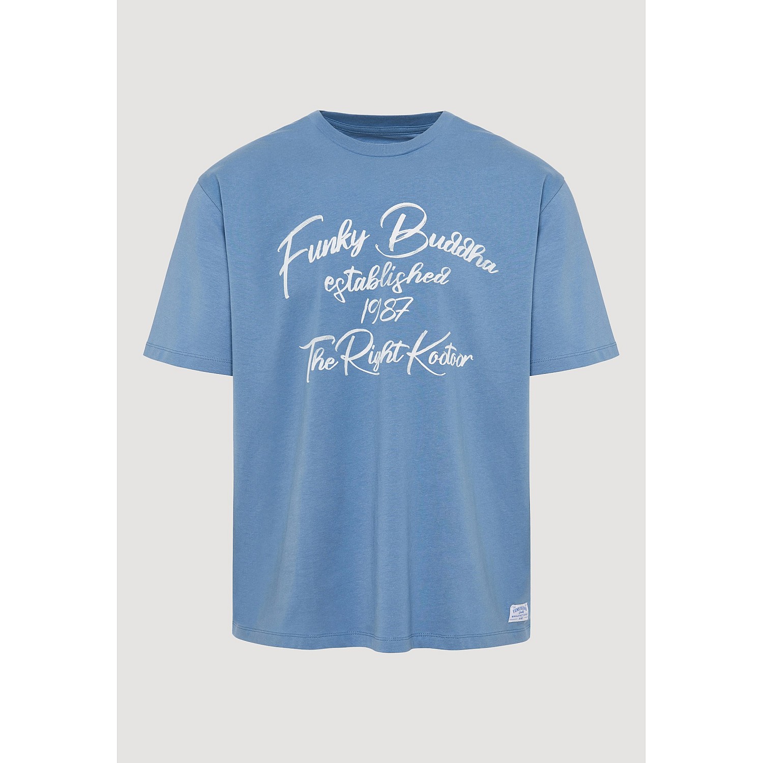 FUNKY BUDDHA Ανδρικό T-Shirt Με Branded Retro Τύπωμα FBM009-097