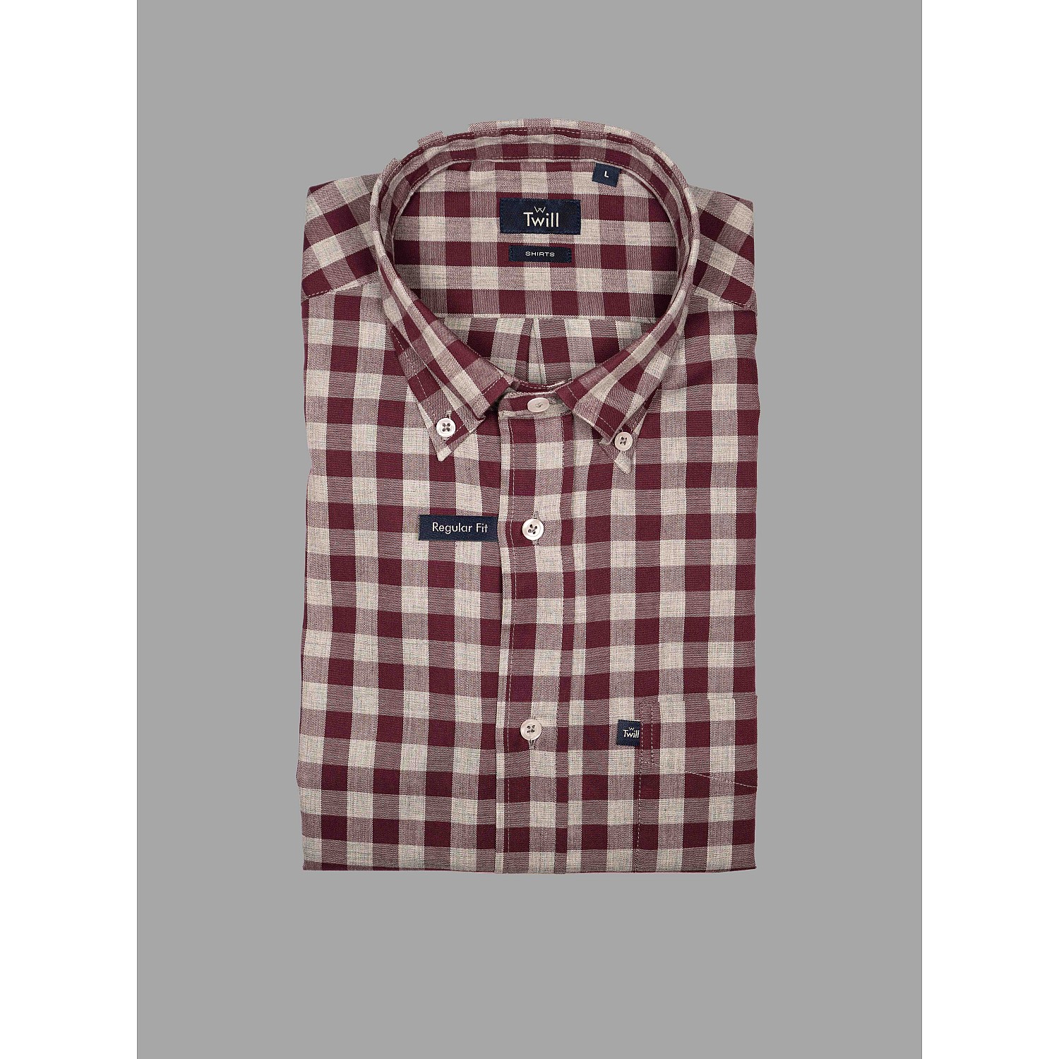 Twill Ανδρικό Button Down Sport Πουκάμισο Μ.Μ