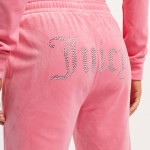 Juicy Couture Diamante Tina Παντελόνι Φόρμας Βελουτέ Juicy Couture Diamante Tina Παντελόνι Φόρμας Βελουτέ