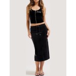 Juicy Couture Γυναικεία Μπλούζα Βελούδινη Αμάνικη με Φερμουάρ