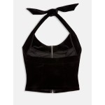 Juicy Couture Γυναικεία Μπλούζα Βελούδινη Αμάνικη με Φερμουάρ