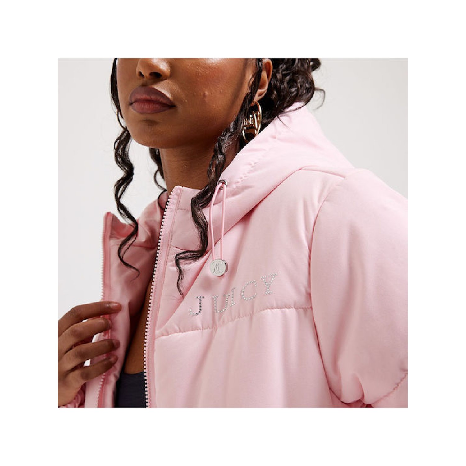 Juicy Couture Κοντό Γυναικείο Puffer Μπουφάν για Χειμώνα