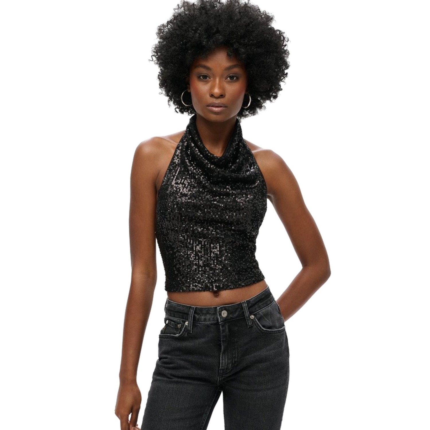 SUPERDRY Γυναικεία Μπλούζα Bout Cowl Halter Neck