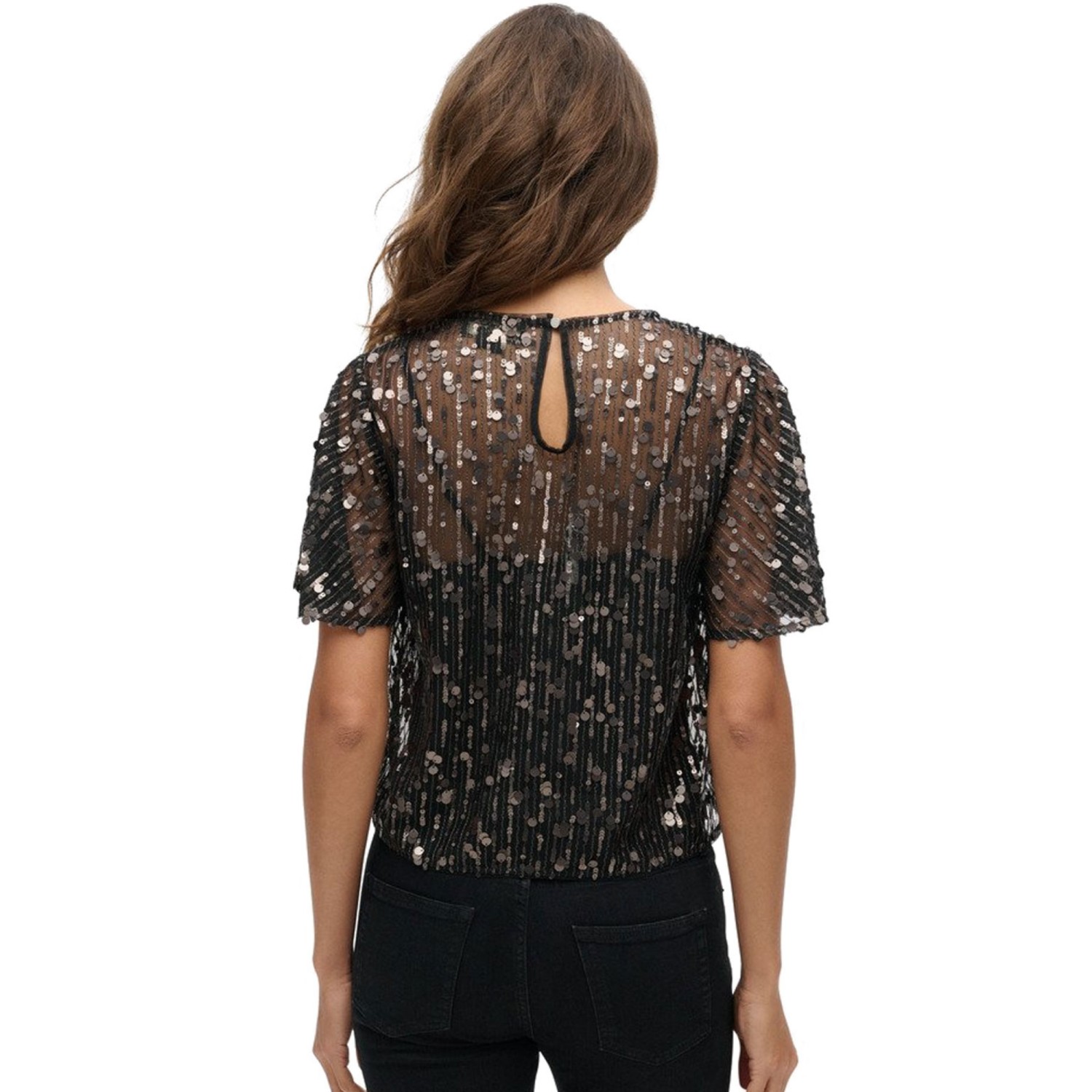 SUPERDRY Γυναικεία Μπλούζα Bout Sheer σε Στυλ Μακό