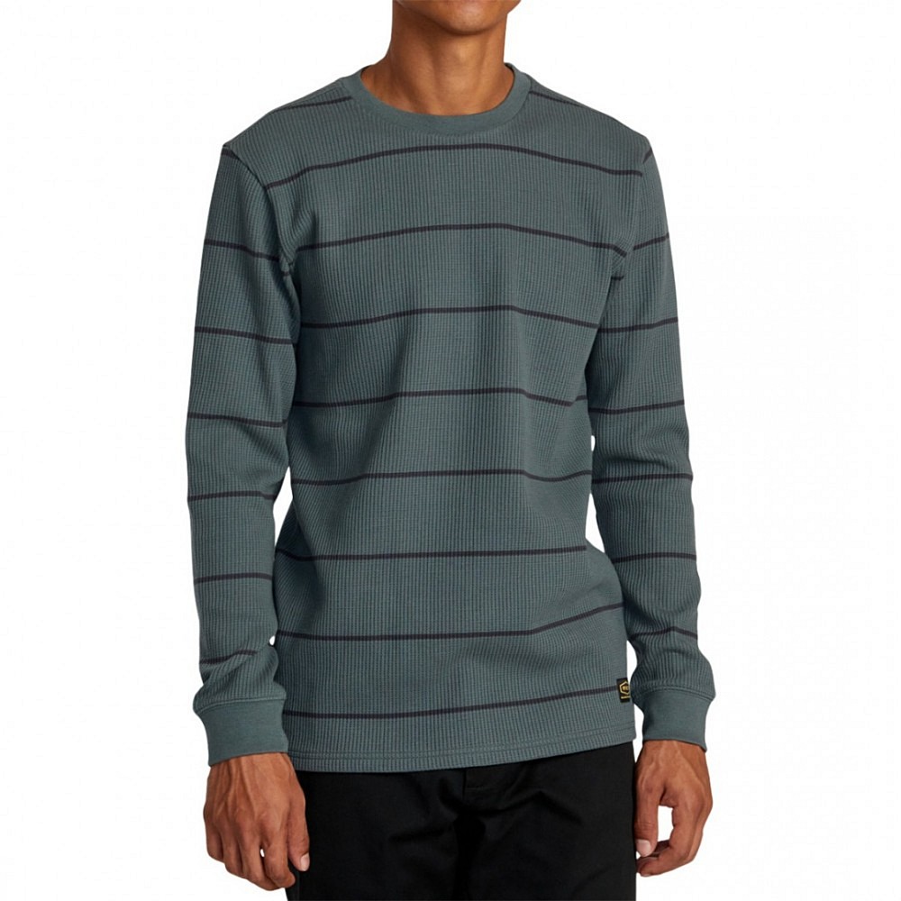 RVCA Μπλούζα DAYSHIFT THERMAL STRIPE LS Πλεκτό Ανδρικό