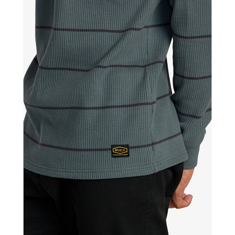 RVCA Μπλούζα DAYSHIFT THERMAL STRIPE LS Πλεκτό Ανδρικό