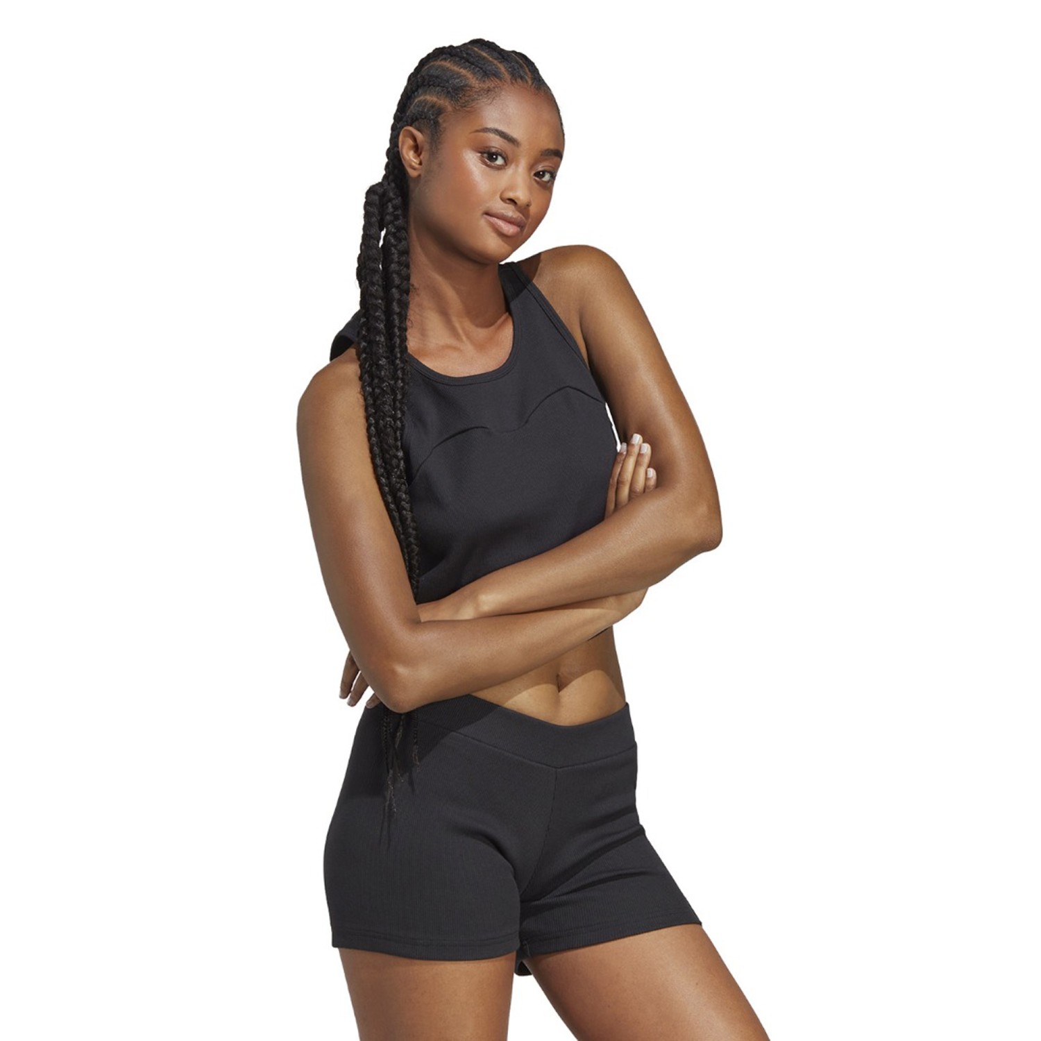 Adidas Performance Lounge Γυναικείο Αθλητικό Crop Top Αμάνικο