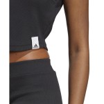 Adidas Performance Lounge Γυναικείο Αθλητικό Crop Top Αμάνικο