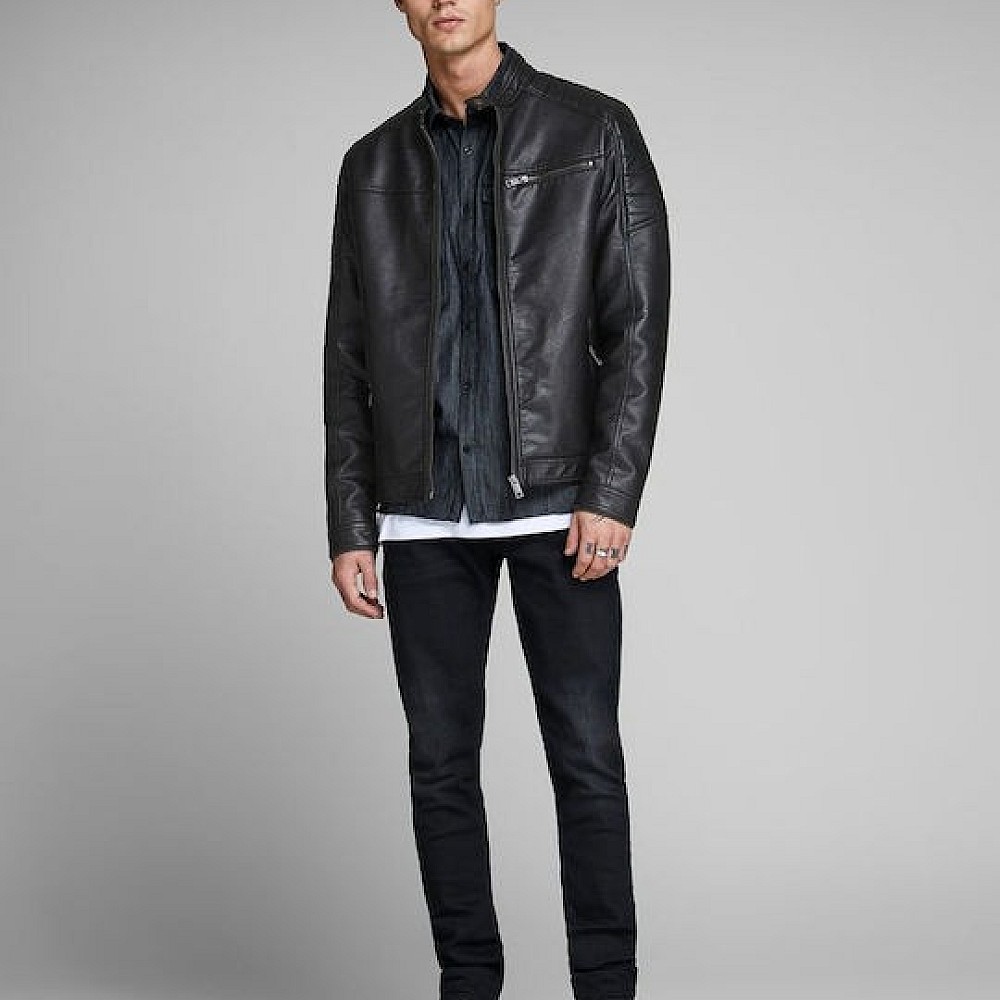 Jack & JonesΜπουφάν από Δερματίνη Biker PU