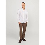 Jack & Jones Μακρυμάνικo Βαμβακερό Πουκάμισο σε Στενή Γραμμή