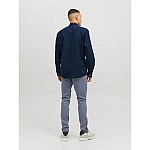 Jack & Jones Μακρυμάνικo Βαμβακερό Πουκάμισο σε Στενή Γραμμή