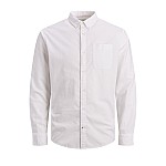 Jack & Jones Μακρυμάνικo Βαμβακερό Πουκάμισο σε Στενή Γραμμή