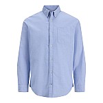 Jack & Jones Μακρυμάνικo Βαμβακερό Πουκάμισο σε Στενή Γραμμή