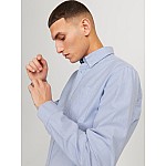 Jack & Jones Μακρυμάνικo Βαμβακερό Πουκάμισο σε Στενή Γραμμή