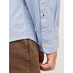 Jack & Jones Μακρυμάνικo Βαμβακερό Πουκάμισο σε Στενή Γραμμή