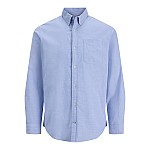 Jack & Jones Μακρυμάνικo Βαμβακερό Πουκάμισο σε Στενή Γραμμή