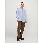 Jack & Jones Μακρυμάνικo Βαμβακερό Πουκάμισο σε Στενή Γραμμή