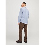 Jack & Jones Μακρυμάνικo Βαμβακερό Πουκάμισο σε Στενή Γραμμή