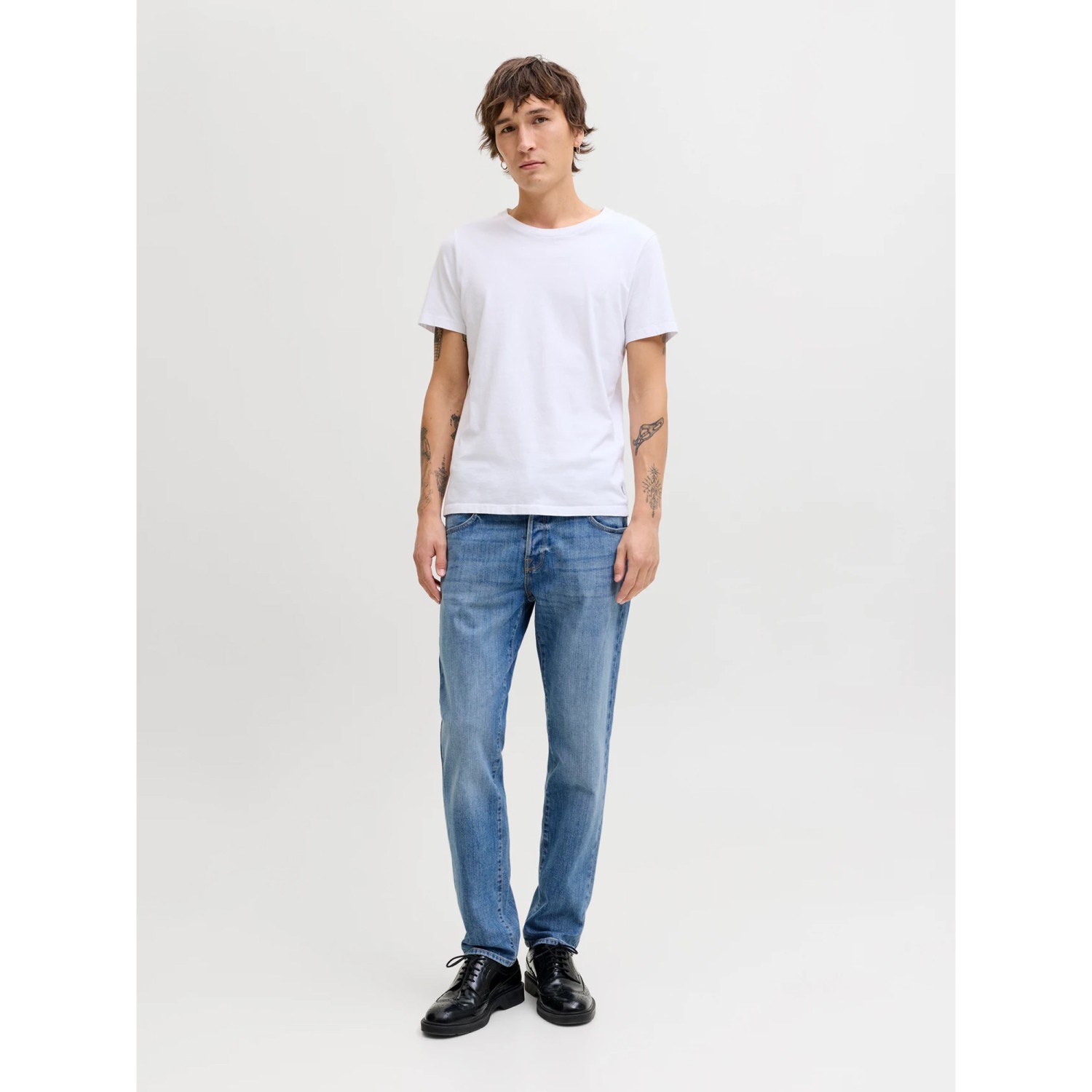Jack & JonesΑνδρικό Παντελόνι Τζιν Ελαστικό με Regular Tapered Εφαρμογή