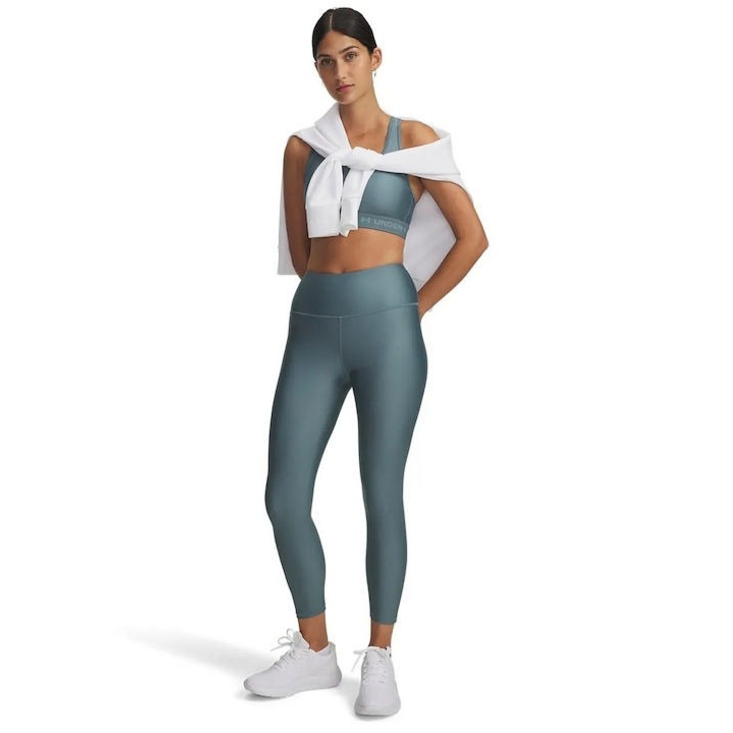 Under Armour Heat Gear 7/8 Training Γυναικείο Cropped Κολάν Γυαλιστερό & Ψηλόμεσο