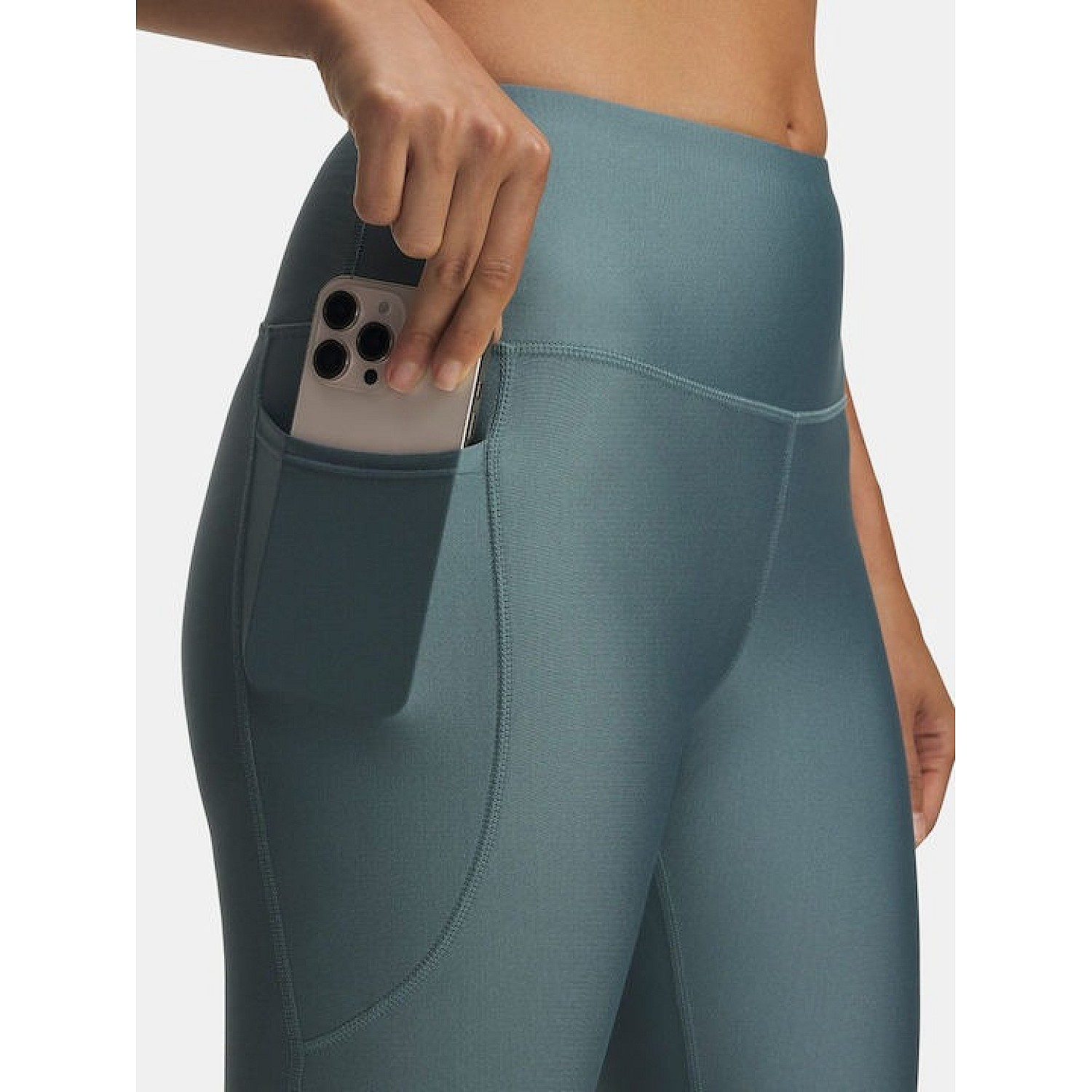 Under Armour Heat Gear 7/8 Training Γυναικείο Cropped Κολάν Γυαλιστερό & Ψηλόμεσο