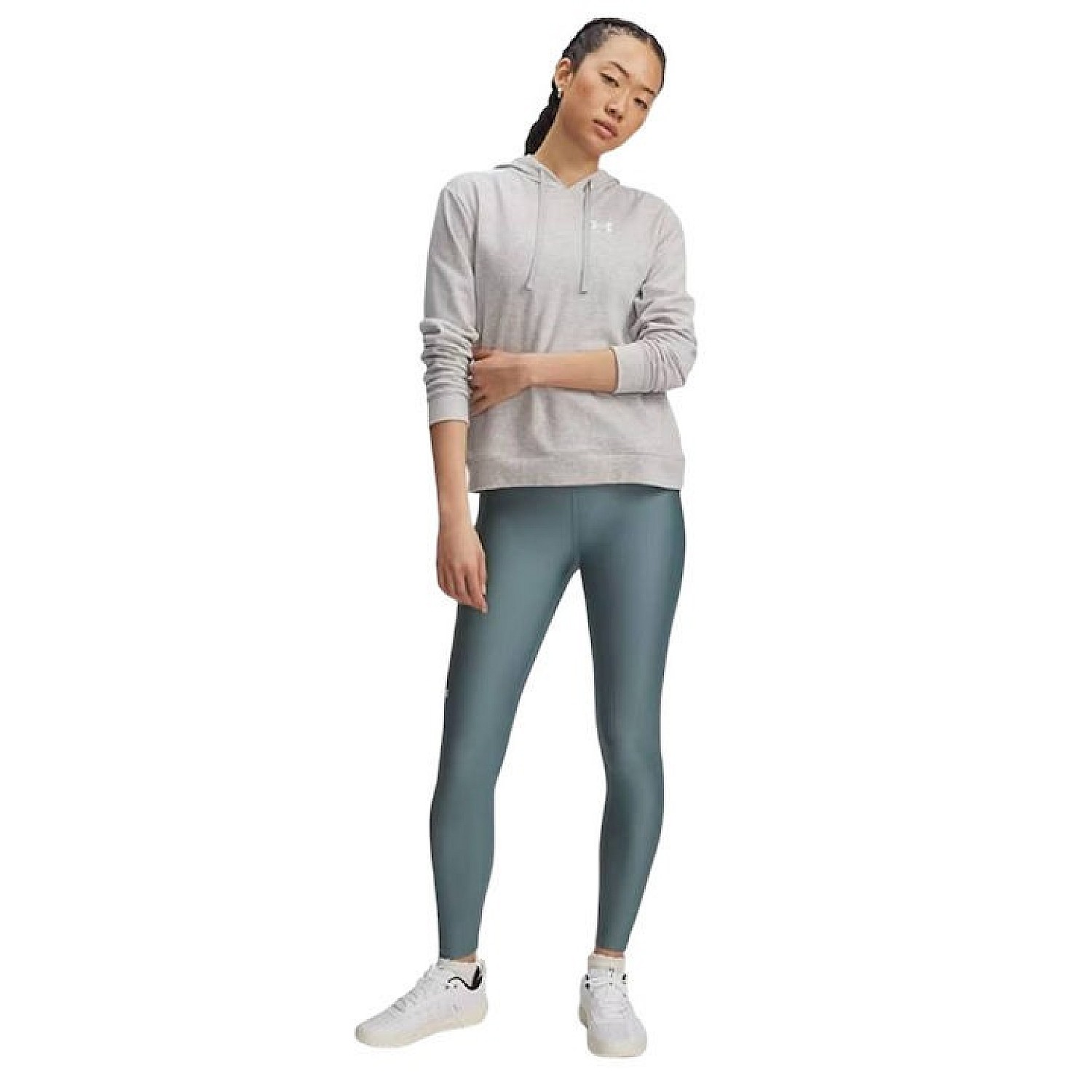 Under Armour Heat Gear 7/8 Training Γυναικείο Cropped Κολάν Γυαλιστερό & Ψηλόμεσο