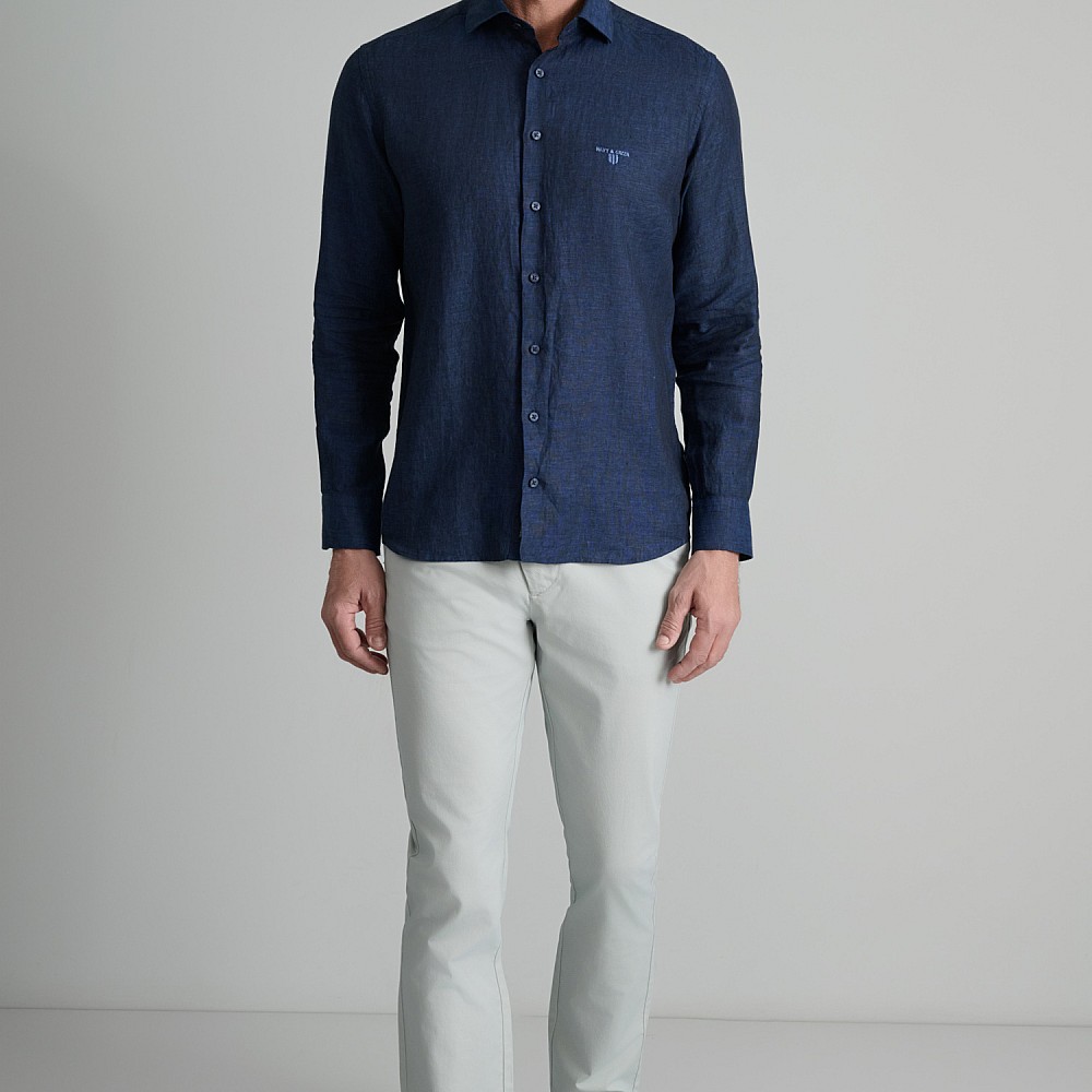 Navy & Green Ανδρικό Chino Παντελόνι