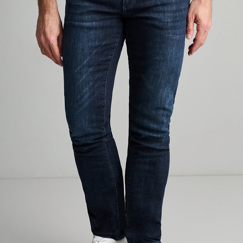 Navy & Green Ανδρικό Jean Παντελόνι Low Waist