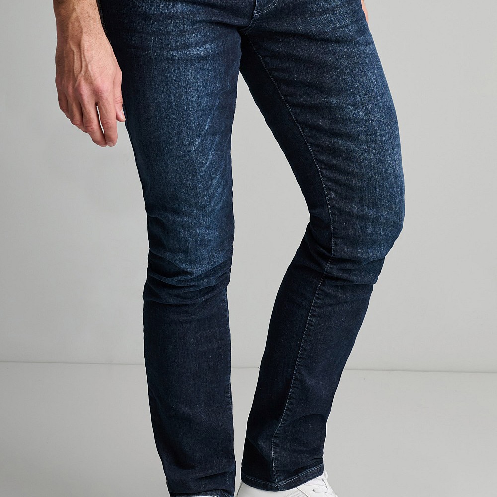 Navy & Green Ανδρικό Jean Παντελόνι Low Waist