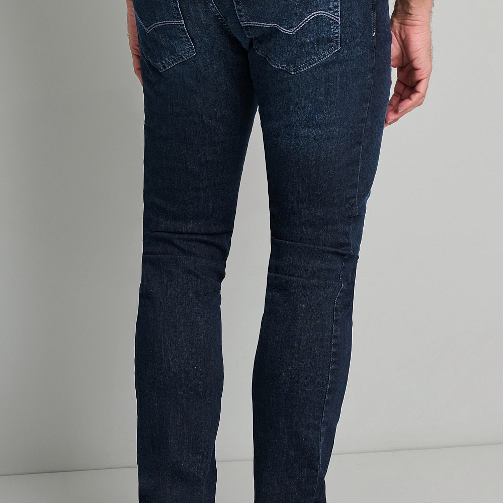 Navy & Green Ανδρικό Jean Παντελόνι Low Waist