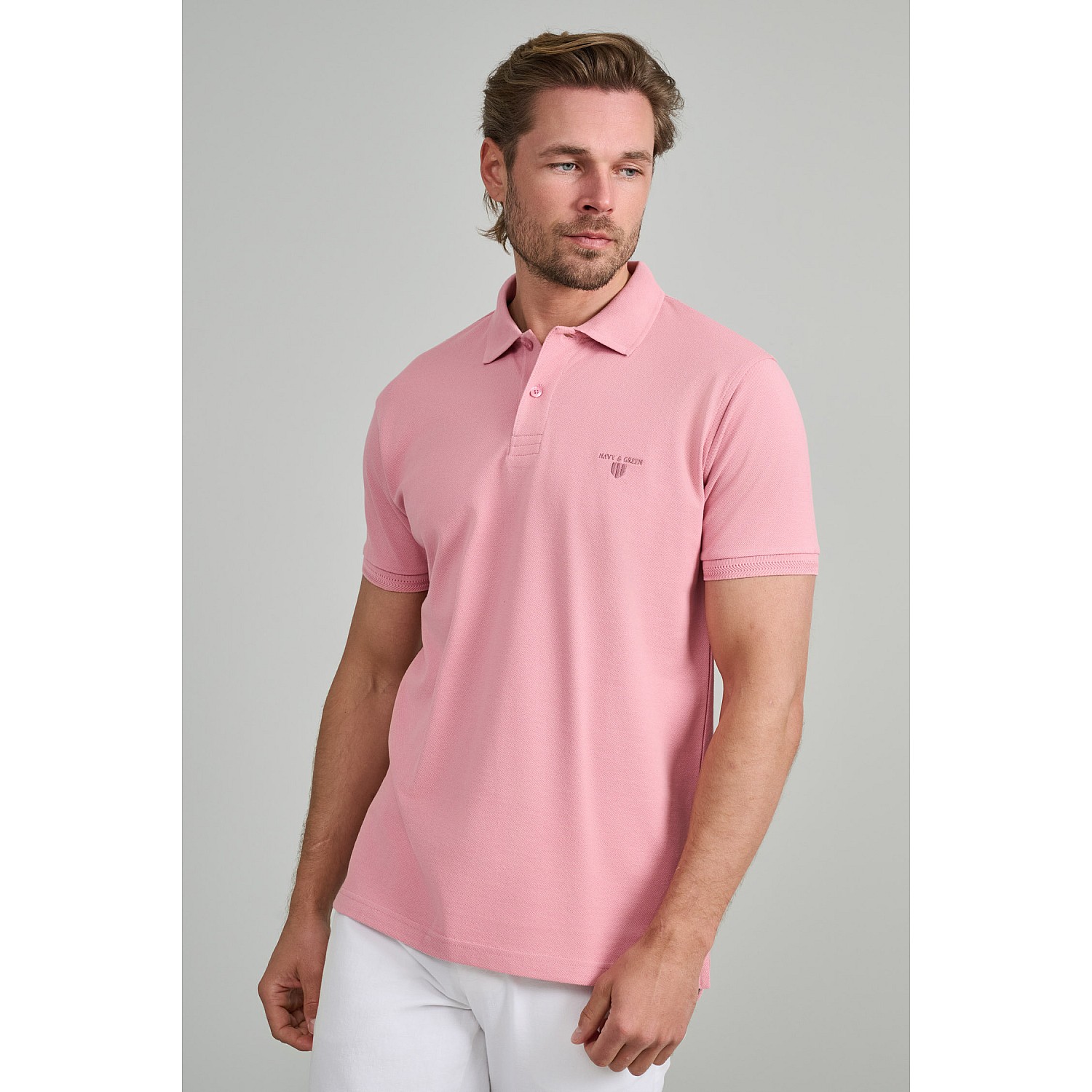 Navy & Green Ανδρική Μπλούζα Polo 100% Βαμβάκι