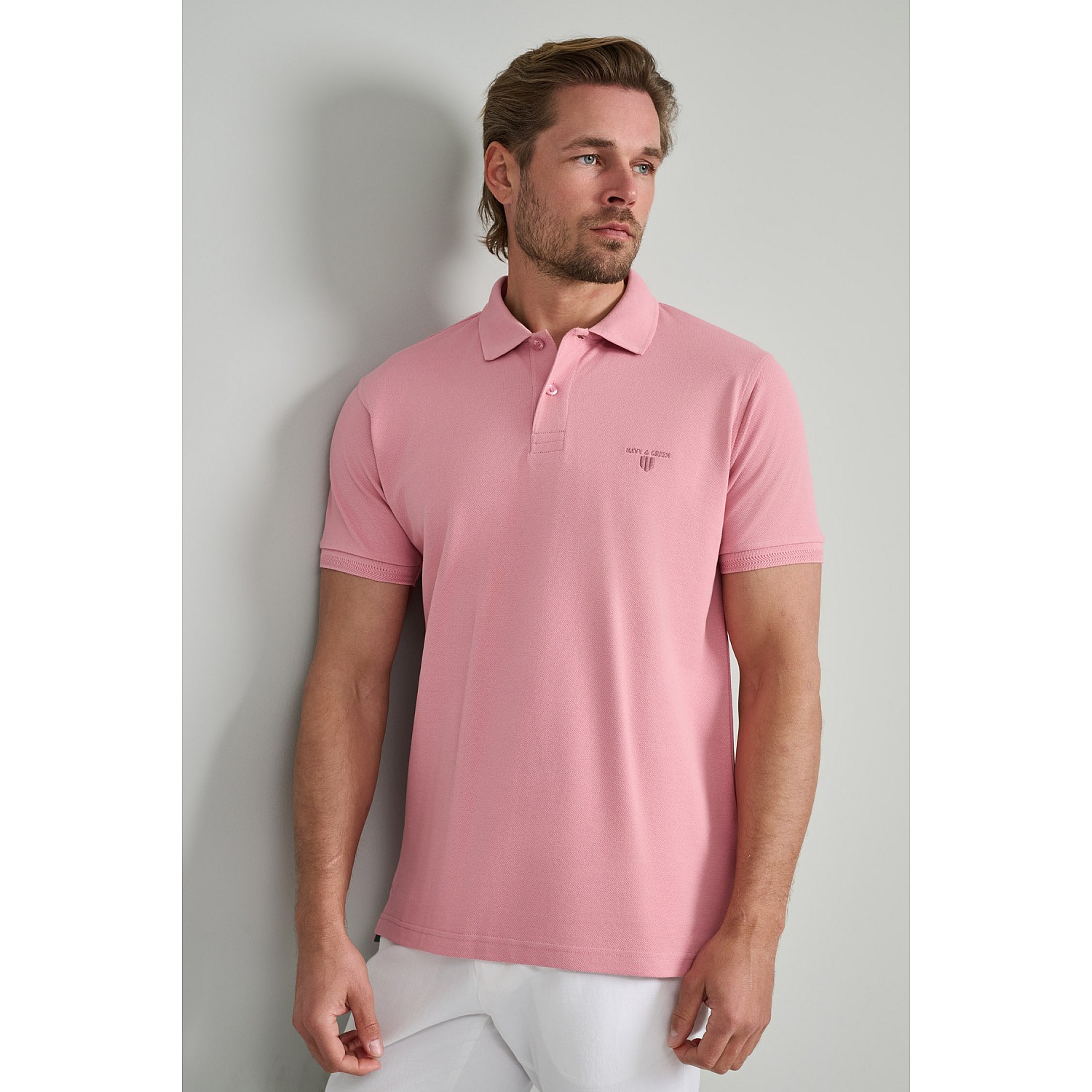 Navy & Green Ανδρική Μπλούζα Polo 100% Βαμβάκι