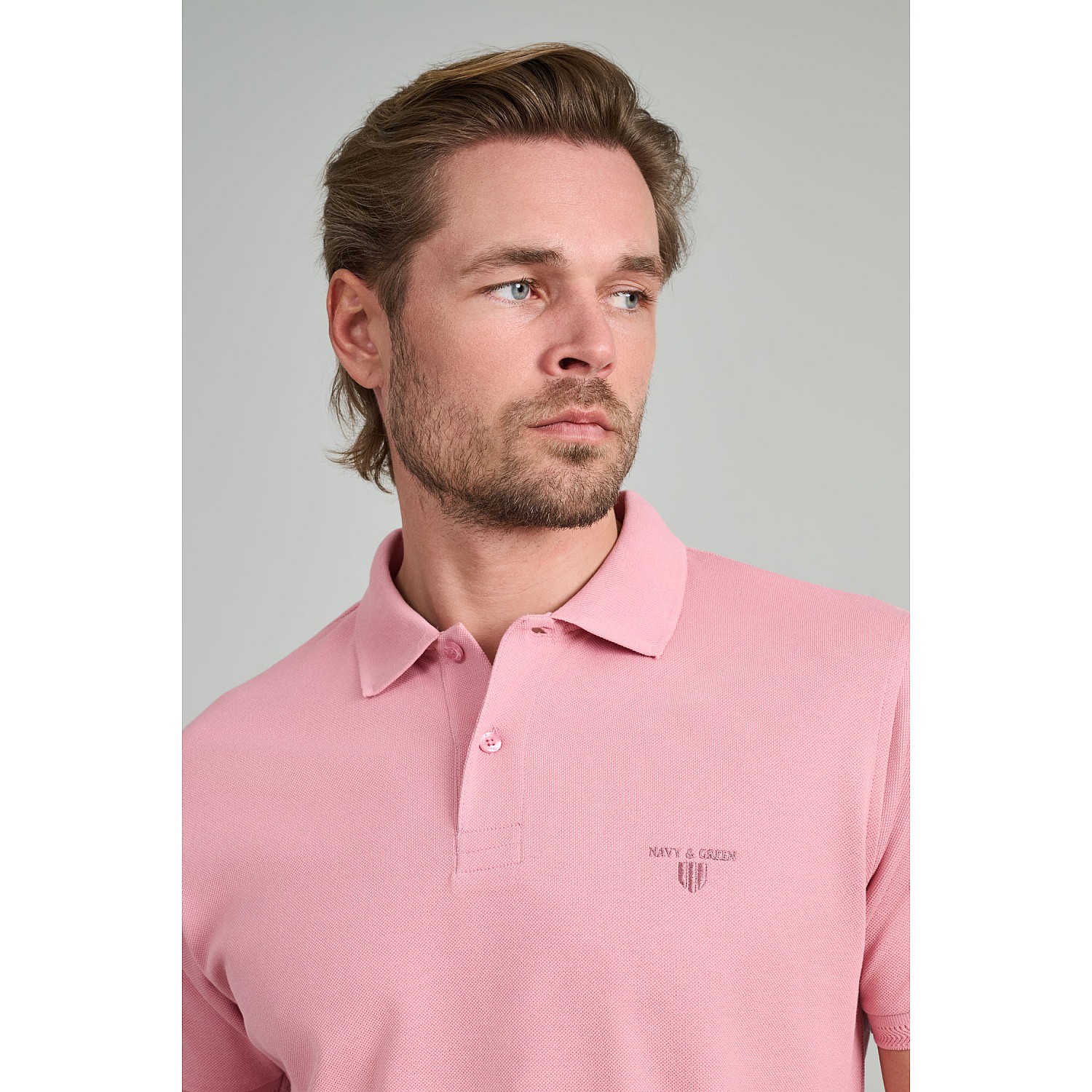 Navy & Green Ανδρική Μπλούζα Polo 100% Βαμβάκι