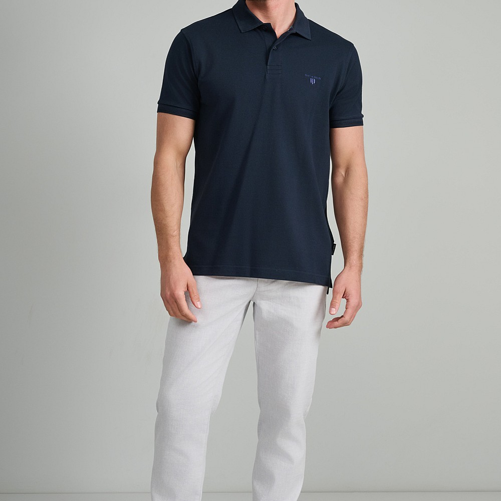 Navy & Green Ανδρική Μπλούζα Polo 100% Βαμβάκι