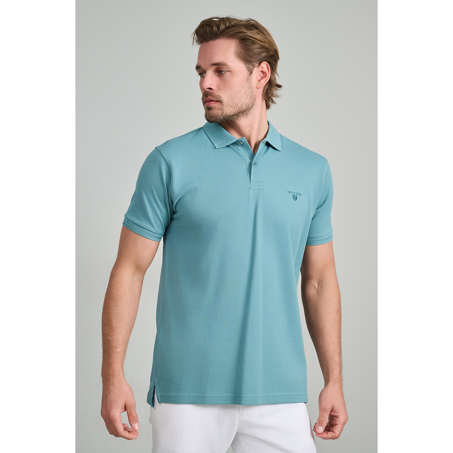 Navy & Green Ανδρική Μπλούζα Polo 100% Βαμβάκι